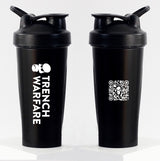 Trench Warfare Shaker Bottle (White/Black)