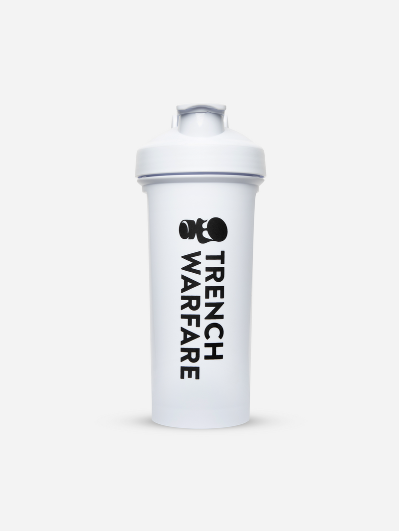 Trench Warfare Shaker Bottle (White/Black)